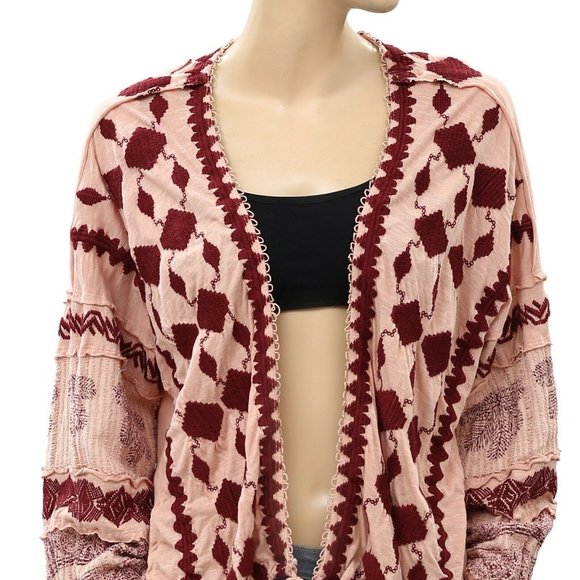 Free People Hometown Flowy Summer Blouse Top M - Picture 6 of 8